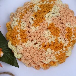 Rustic farmhouse style drink coaster cotton